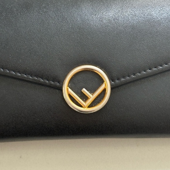 Fendi Black and Gold Crossbody Bag with Envelope Design - Picture 3 of 12